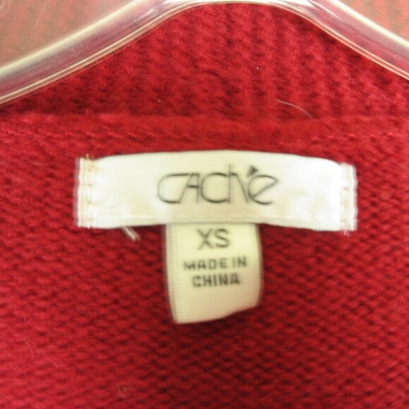 Cache Short Sleeve Cocoon Sweater Size XS Curved Hem - Picture 4 of 10